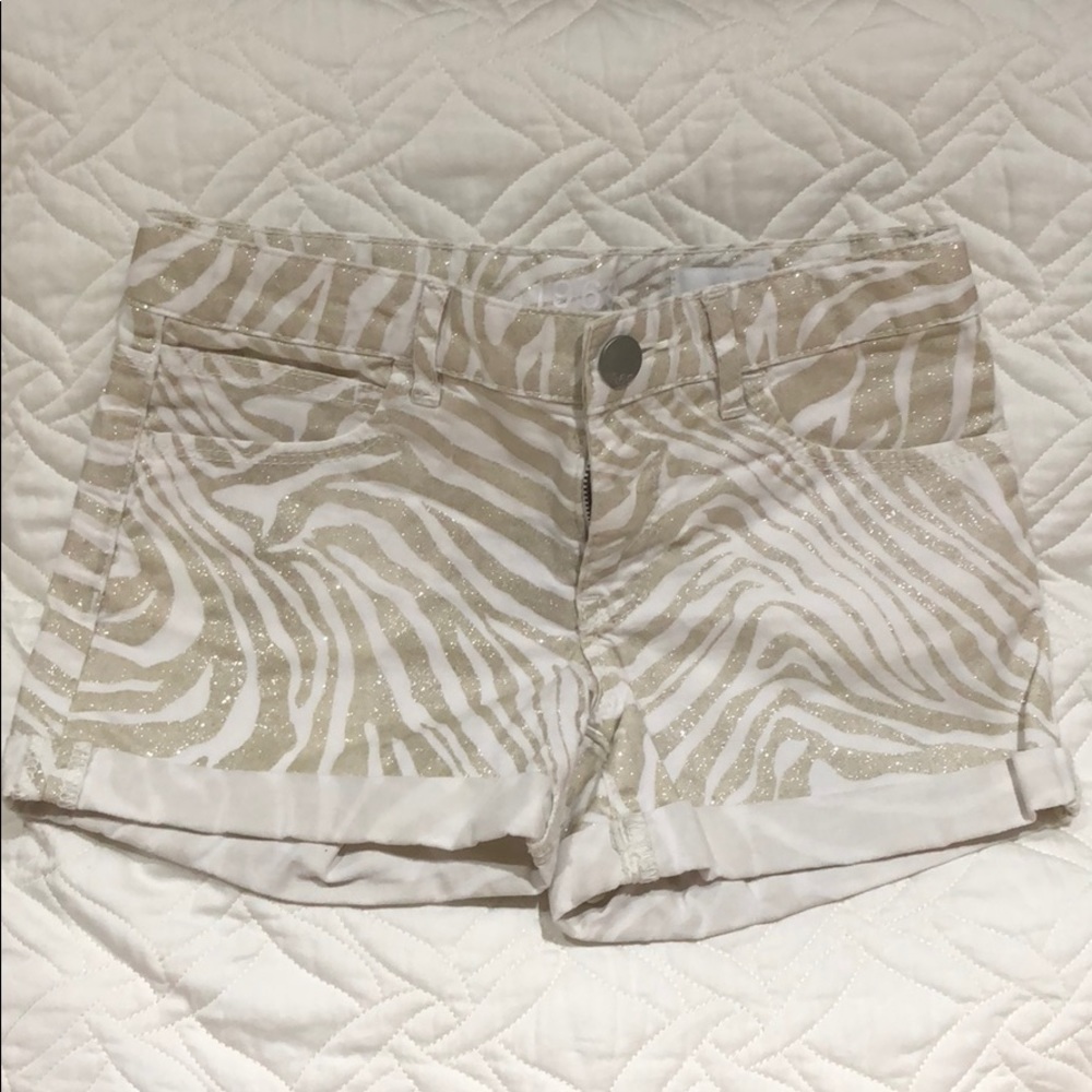⭐️⭐️⭐️GAP KIDS 1969 🦓 GOLD GITTER SHORTS SIZE 12R